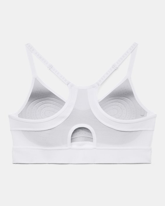 Women's UA Infinity Low Covered Sports Bra, White, pdpMainDesktop image number 9